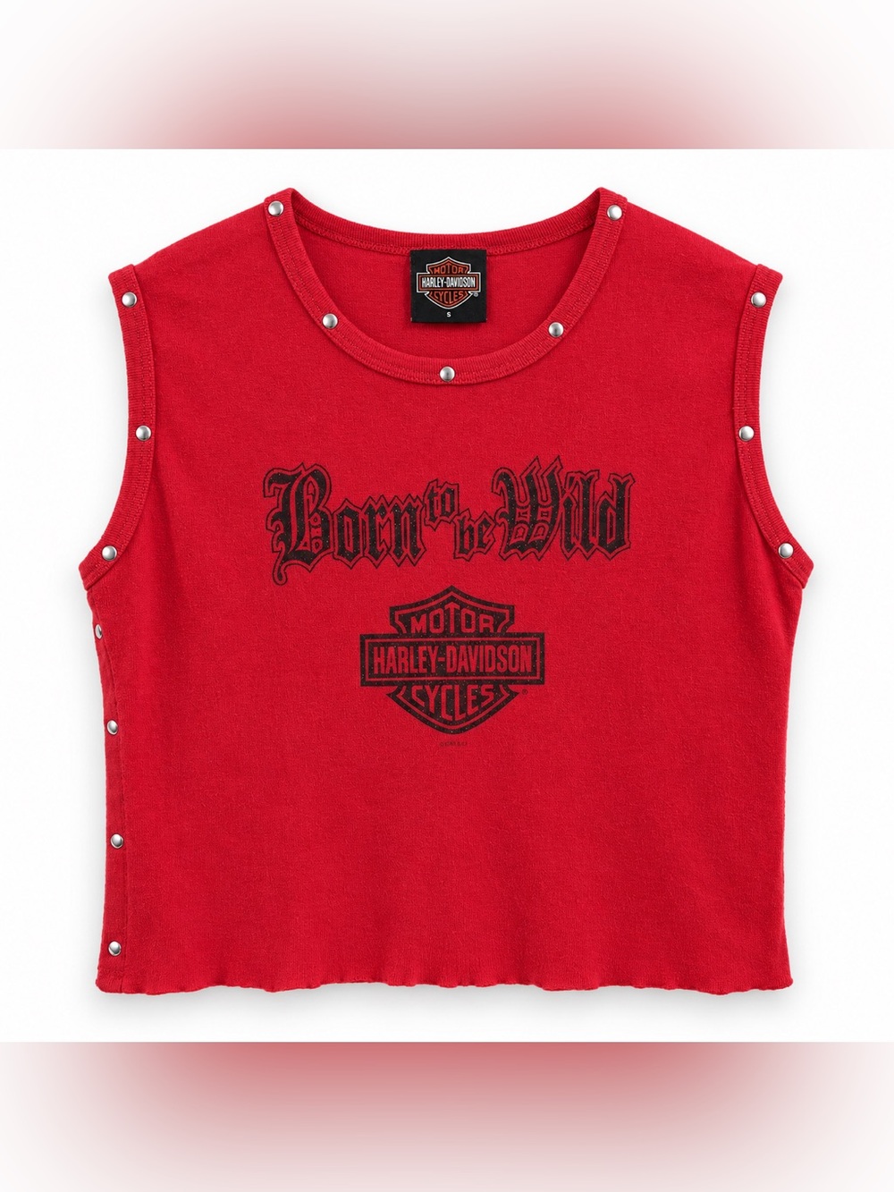 Harley-Davidson Born to Be Wild Studded Side Tank Top Red S